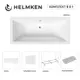 Ванна акриловая Helmken Alvaro K089125E88 165x75 комплект 5 в 1: прямоугольная ванна, каркас, серый подголовник, лицевой и торцевой экраны цвет белый