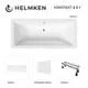 Ванна акриловая Helmken Alvaro 99204S28V9 165x75 комплект 4 в 1: прямоугольная ванна, ножки, лицевой и торцевой экраны цвет белый