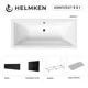 Ванна акриловая Helmken Alvaro 028B6E1502 165x75 комплект 5 в 1 цвет белый/серый/черный