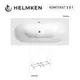 Ванна акриловая Helmken Vienna 1263S830N8 150 x 75 комплект 2 в 1 цвет белый