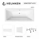 Ванна акриловая Helmken Alvaro B476754D28 170x75 комплект 4 в 1 цвет белый/черный