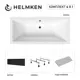 Ванна акриловая Helmken Alvaro 6A37644Y83 170x75 комплект 4 в 1 цвет белый/черный