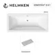 Ванна акриловая Helmken Alvaro 20M6G54422 180x80 комплект 2 в 1: прямоугольная ванна, подголовник серого цвета