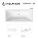 Ванна акриловая Helmken Alvaro 348P106D27 180x80 комплект 3 в 1: прямоугольная ванна, каркас, лицевой экран цвет белый
