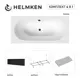 Ванна акриловая Helmken Vienna 04P59G6099 170x75 комплект 4 в 1 цвет белый/серый/черный