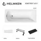 Ванна акриловая Helmken Vespera 556482SM00 180x80 комплект 4 в 1 цвет белый/серый/черный