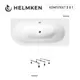 Ванна акриловая Helmken Marbella Lux 618R81X410 180x80 комплект 2 в 1, правая цвет белый