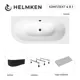 Ванна акриловая Helmken Marbella Lux K470876M35 180x80 комплект 4 в 1, правая цвет белый/серый/черный