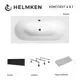 Ванна акриловая Helmken Vienna 99560MV779 180x80 комплект 4 в 1 цвет белый/серый/черный