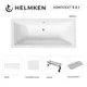 Ванна акриловая Helmken Alvaro 06M0T53238 180x80 комплект 5 в 1: прямоугольная ванна, ножки, серый подголовник, лицевой и торцевой экраны цвет белый