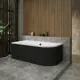 Ванна акриловая Helmken Marbella Lux S04V732950 160x75 комплект 3 в 1: левосторонняя ванна, каркас, лицевой экран цвет черный
