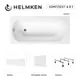 Ванна акриловая Helmken Tressa 954X06S609 160x75 комплект 4 в 1 цвет белый