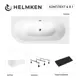 Ванна акриловая Helmken Marbella Lux P82524Y342 160х75 комплект 4 в 1, правая цвет белый/черный