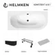 Ванна акриловая Helmken Marbella Lux 05R1028V73 160x75 комплект 4 в 1, левая цвет белый/серый/черный