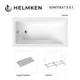 Ванна акриловая Helmken Rivana 0R9069T516 130х70 комплект 3 в 1: прямоугольная ванна, каркас, подголовник серого цвета