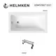 Ванна акриловая Helmken Rivana 1K479P1720 130x70 комплект 2 в 1: прямоугольная ванна, ножки