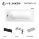 Ванна акриловая Helmken Edelva 03135G373K 140x70 комплект 4 в 1 цвет белый/черный