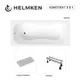 Ванна акриловая Helmken Edelva 8K645244X9 150x70 комплект 3 в 1: прямоугольная ванна, ножки, подголовник серого цвета