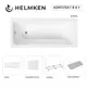 Ванна акриловая Helmken Luna 467224B3P0 150х70 комплект 5 в 1: прямоугольная ванна, каркас, серый подголовник, лицевой и торцевой экраны цвет белый