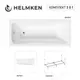 Ванна акриловая Helmken Luna 9Y976478R3 150x70 комплект 3 в 1: прямоугольная ванна, каркас, лицевой экран цвет белый