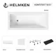 Ванна акриловая Helmken Rivana 31B73G3902 150х70 комплект 5 в 1 цвет белый/черный