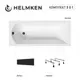 Ванна акриловая Helmken Vespera 858T90K843 150x70 комплект 3 в 1 цвет белый/черный