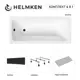 Ванна акриловая Helmken Luna A765P76622 150х70 комплект 4 в 1 цвет белый/серый/черный