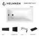 Ванна акриловая Helmken Rivana 2V03V66833 120x70 комплект 5 в 1: прямоугольная ванна, ножки, черный подголовник, лицевой и торцевой экраны цвет черный