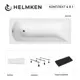 Ванна акриловая Helmken Vespera PS24727689 150х70 комплект 4 в 1 цвет белый/черный