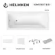 Ванна акриловая Helmken Luna X2914A7182 150x70 комплект 5 в 1 цвет белый/черный