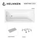 Ванна акриловая Helmken Luna 6405R05G33 150x70 комплект 3 в 1 цвет белый/серый