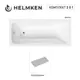 Ванна акриловая Helmken Luna 60SA183981 160x70 комплект 2 в 1: прямоугольная ванна, подголовник серого цвета