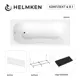 Ванна акриловая Helmken Edelva 77811802YE 150х70 комплект 4 в 1 цвет белый/черный