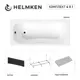 Ванна акриловая Helmken Edelva A91G849045 150х70 комплект 4 в 1 цвет белый/черный