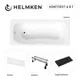 Ванна акриловая Helmken Edelva 678T2R4322 150x70 комплект 4 в 1 цвет белый/серый/черный