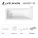 Ванна акриловая Helmken Rivana E037N11015 160 x 70 комплект 5 в 1 цвет белый/серый