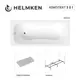 Ванна акриловая Helmken Edelva 806XA89834 170x70 комплект 3 в 1: прямоугольная ванна, каркас, подголовник серого цвета