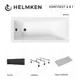 Ванна акриловая Helmken Rivana D49544N545 170х70 комплект 4 в 1 цвет белый/серый/черный