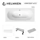 Ванна акриловая Helmken Vienna 73M8A69659 160 x 75 комплект 4 в 1 цвет белый/серый