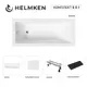 Ванна акриловая Helmken Rivana 0166Y37V14 170х70 комплект 5 в 1 цвет белый/черный
