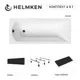 Ванна акриловая Helmken Vespera 0118352E8G 170х70 комплект 4 в 1 цвет белый/черный