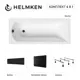 Ванна акриловая Helmken Vespera 9326T8449R 170x70 комплект 4 в 1 цвет белый/черный