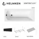 Ванна акриловая Helmken Vespera 9G7330P185 170x70 комплект 4 в 1 цвет белый/черный