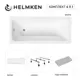 Ванна акриловая Helmken Luna 9297R2763S 170х70 комплект 4 в 1 цвет белый/черный