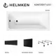 Ванна акриловая Helmken Luna 15B252403A 170x70 комплект 4 в 1 цвет белый/серый