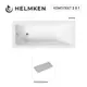 Ванна акриловая Helmken Rivana 28B6573V28 180 x 80 комплект 2 в 1 цвет белый/серый