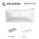 Ванна акриловая Helmken Alvaro 0009P842P3 190x90 комплект 3 в 1: прямоугольная ванна, каркас, подголовник серого цвета