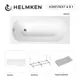 Ванна акриловая Helmken Tressa N22M978428 160 x 75 комплект 4 в 1 цвет белый/серый