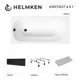 Ванна акриловая Helmken Tressa 9T9270Y644 150x75 комплект 4 в 1 цвет белый/серый/черный
