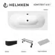 Ванна акриловая Helmken Marbella Lux 0T3629N739 150x75 комплект 4 в 1, правая цвет белый/серый/черный